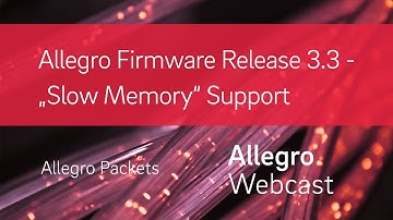 [DE] Allegro Firmware Release 3.3 - "Slow Memory" Support & erweiterte Streckenmessung
