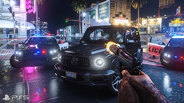 ⁴ᴷ⁶⁰ GTA 6 PS5 Graphics!? Action Gameplay - Pacific Bank Heist! Ray Tracing Graphics / GTA V Mod