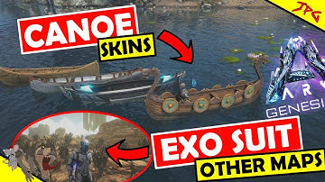 ARK GEN 2 VIKING CANOE SKINS! TEK/MODERN! How To Spawn Them In Plus Exo Tek Suit On Other Maps!