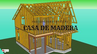 Proceso constructivo de una casa de madera (segundo nivel y techo) Pt. 2