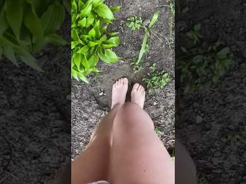 Dirty feet/ walking in my garden (1 min)