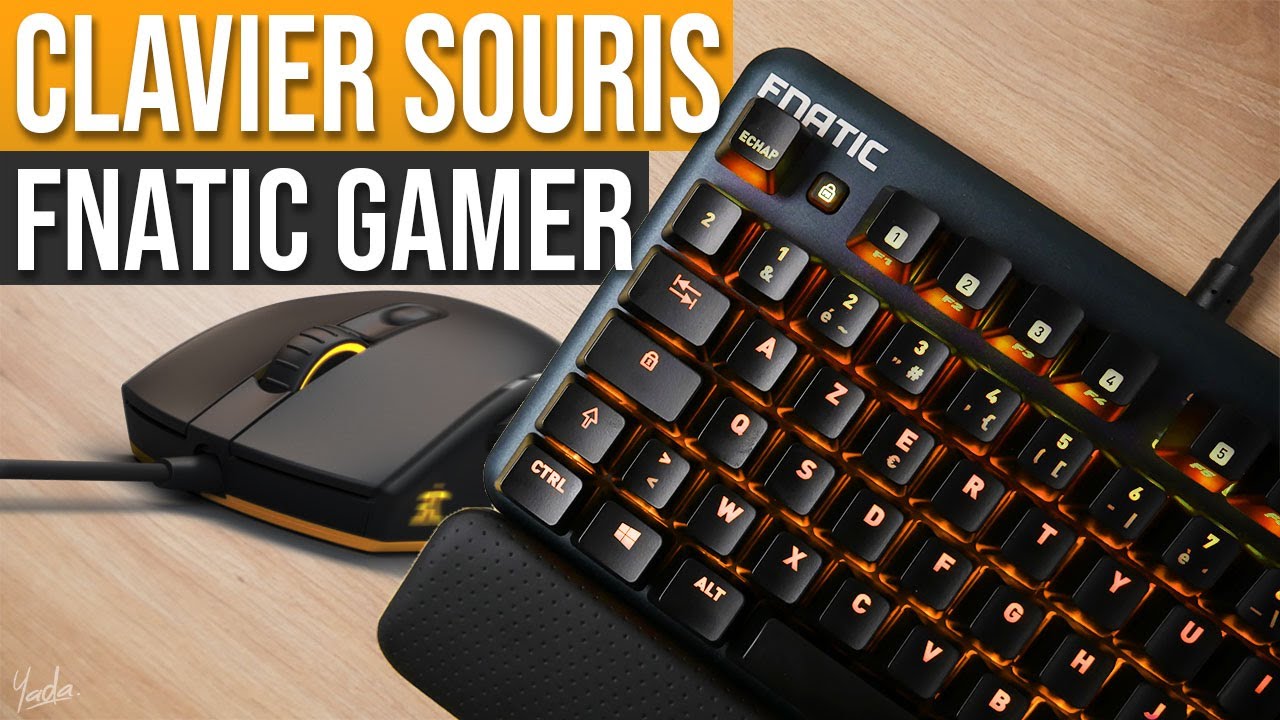 CLAVIER GAMER MECANIQUE SILENCIEUX + SOURIS (Fnatic STREAK RGB) 