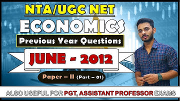#01 UGC NET Economics PYQs June 2012 paper-II (part -1) by Hardev Thakur