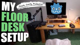 My floor sitting desk setup - Indie dev