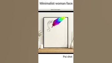 Minimalist woman face line art using turtle python #shorts #homedecor #paishot