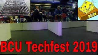UK Micromouse at Techfest 2019 PicOne Turbo from inside the maze