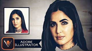 Katrina kaif bolywood actresses  Drowning Adobe illustrator  mobile tutorial screenshot 5