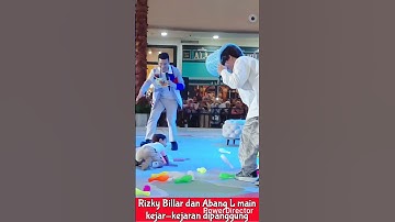 Rizky Billar dan Abang L main kejar-kejaran dipanggung #lestikejora #rizkybillar #leslar