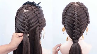 Antique Open Hair Ponytail | Beautiful Ponytail Hairstyle For Open Hair
