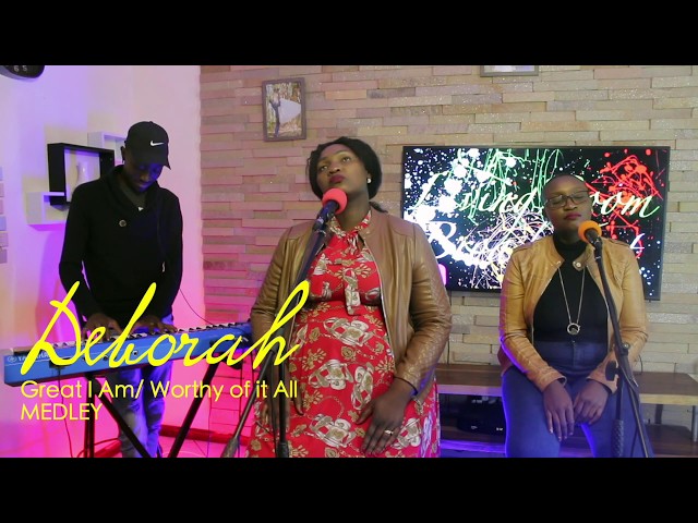 Deborah Mambo Medley Great I Am/ Worthy of it All   ACOUSTIC VERSION via LivingRoom BroadCast class=