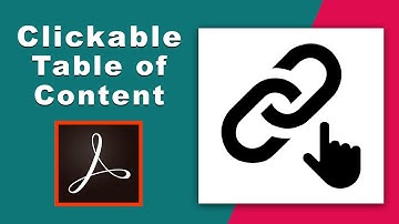 how to link table of contents to pages in pdf using adobe acrobat pro 2017