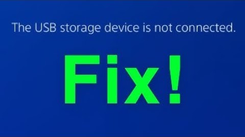 PS4 The USB storage device is not connected. Error code HOW TO FIX!