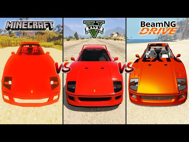 MINECRAFT FERRARI VS GTA 5 FERRARI VS BEAMNG.DRIVE FERRARI - WHICH IS BEST? class=