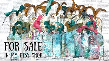 *SOLD OUT* For Sale in my Etsy Shop | Mixed Media Tags | 🦋 Shanouki Art 🦋