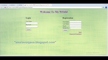 login and registration form with spring and hibernate....