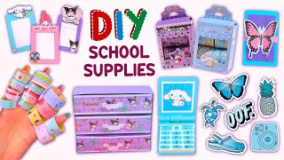 10 DIY SCHOOL SUPPLIES - BT21 Washi Tape - Kuromi Organizer - Cinnamoroll Notebook - Stickers...