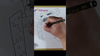 How to Shade a Minecraft Warden Drawing Easy in Less Than One Minutes