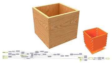 Laser Cut Box with box/finger Joints and fully Parametric Rhinoceros and Grasshopper