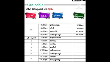 23/9/2021 September-23 (Thursday) victers class time table