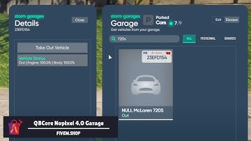 FiveM Garage Script | FiveM Parking Script #fivem #script #qbcore #garage