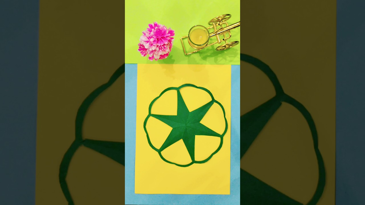 Paper Star ⭐ Chain | Paper Craft | Gift ideas | Paper Chain cutting 