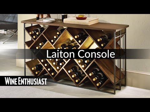 Laiton Wood And Iron 120 Bottle Wine Console Youtube
