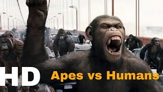 Apes vs Humans - Bridge Battle - Rise Of The Planet Of The Apes (2011) Movie Clip HD