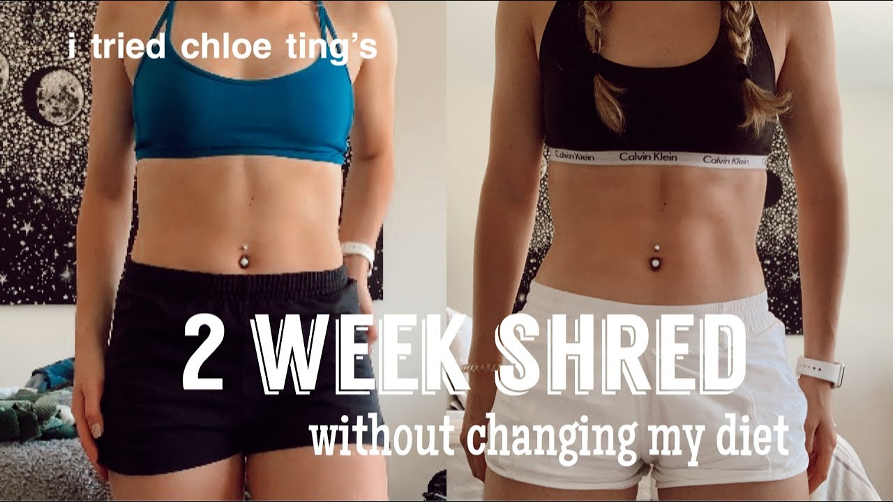 DOES CHLOE TING'S 2 WEEK SHRED WORK WITH NO DIET?!! ABS IN 2 WEEKS
