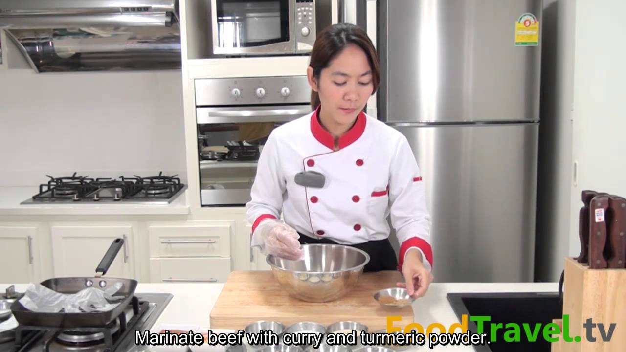 Thai Food - Thai Grilled Beef Sa-Tay (Sa-Tay Nuer)