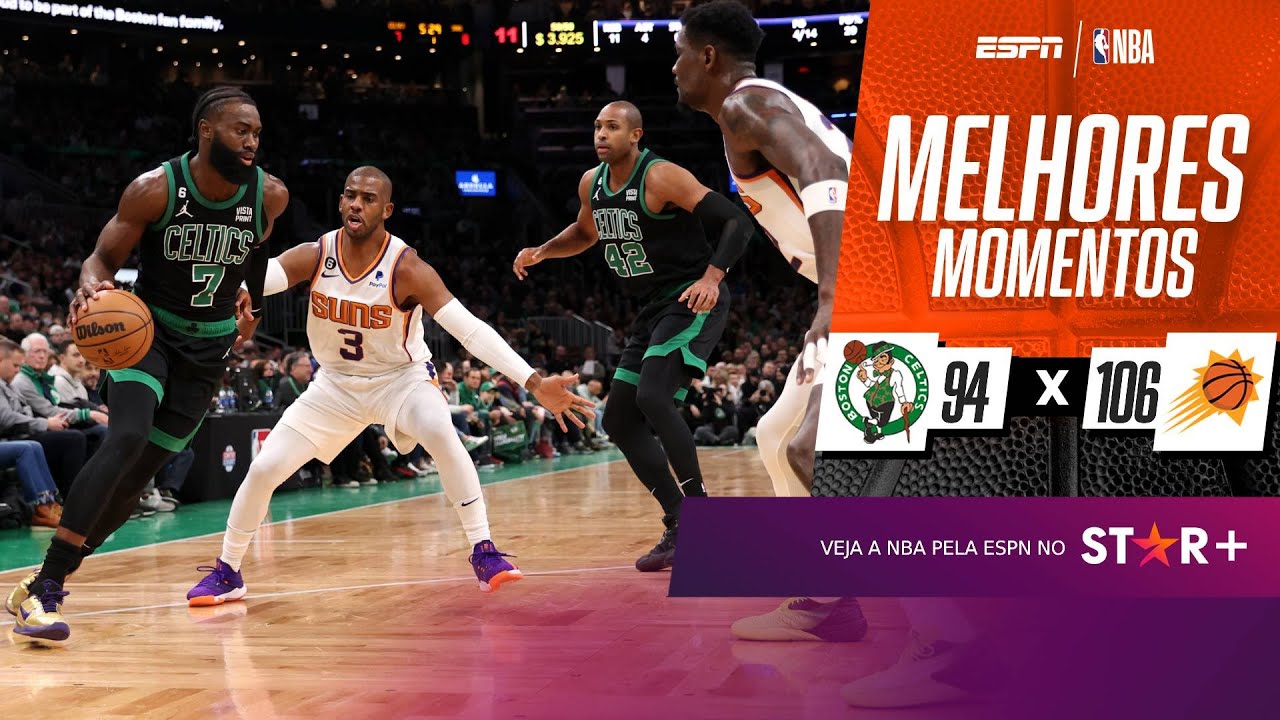 SUNS ANULAM TATUM E DERRUBAM CELTICS FORA DE CASA NA NBA | MELHORES MOMENTOS