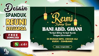 Desain Banner Reuni Keluarga - Spanduk Halal Bihalal (Free CDR) - #nurdesigns