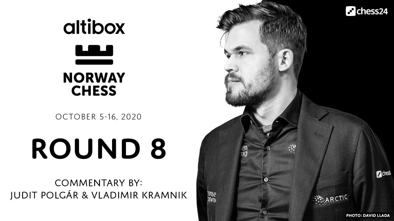 Carlsen - Tari, así fue la jornada 8 del Altibox Norway Chess