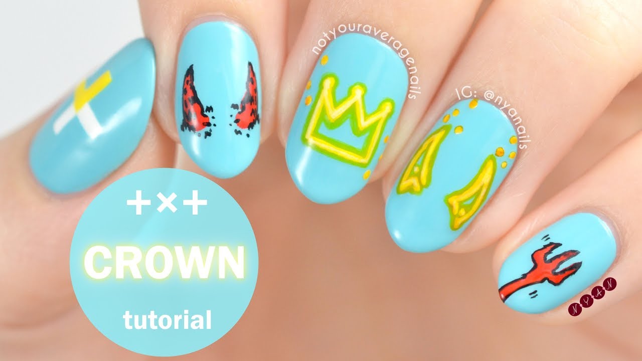 2. "Step-by-Step Crown Nail Art Tutorial" - wide 1