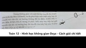 Trong không gian với một hệ trục toạ độ cho trước (đơn vị đo lấy theo kilômét), ra đa phát hiện một