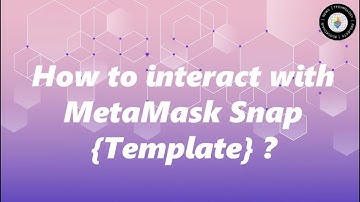 How to Interact with MetaMask Snap? {Template}
