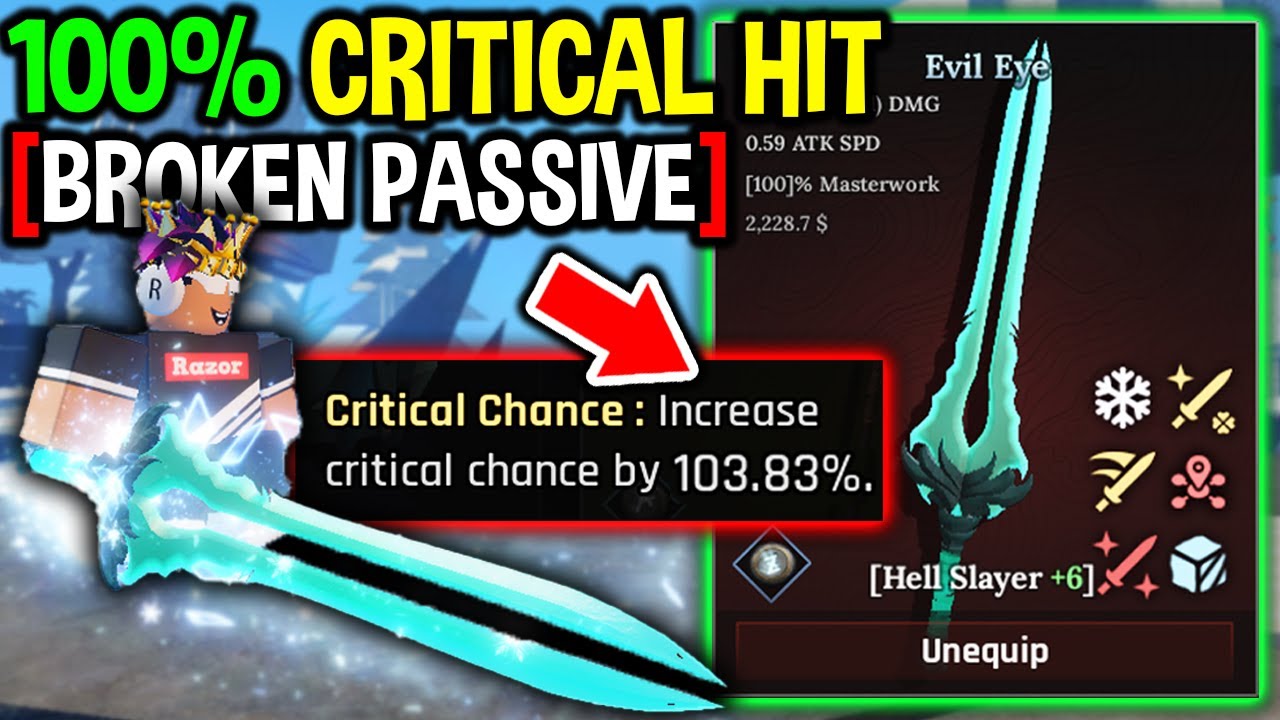 I Forged 100% CRITICAL HIT HELL SLAYER in The Forge Roblox