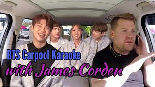 BTS Carpool Karaoke with James Corden 2017