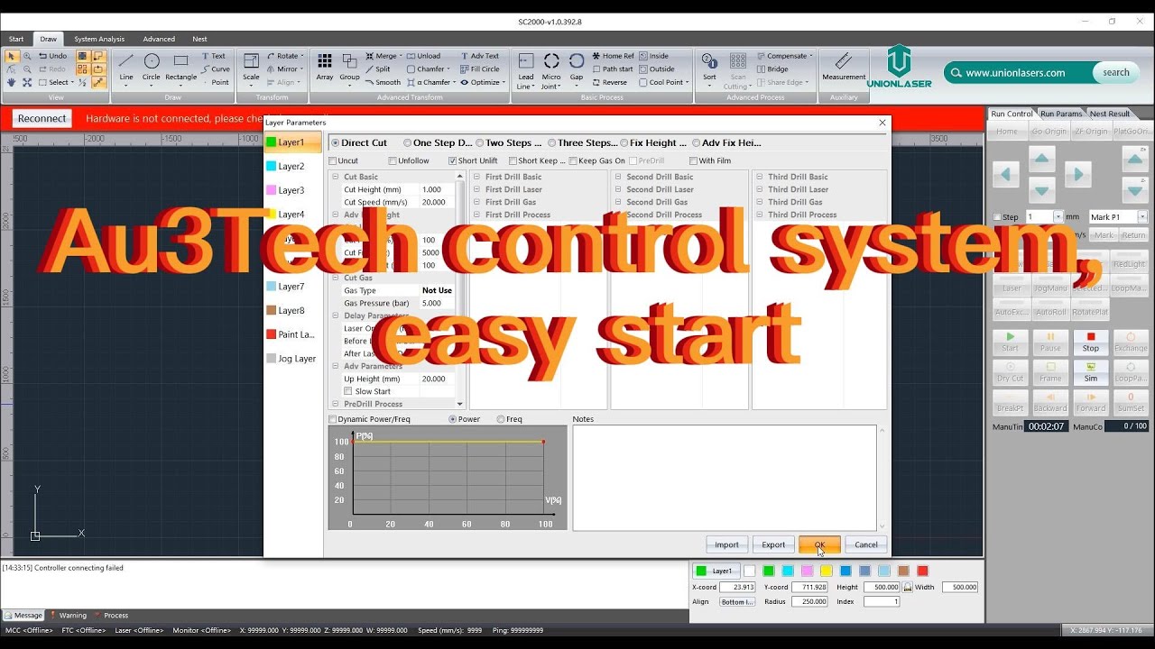 au3tech controll system,  easy start