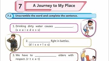EE 5th standard English term 1 work book answers unit 7 A journey to my place