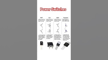 power switches comparison #electronicseducation #electronics #bjt #fet #igbt #thyristor