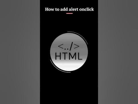 Alert in Javascript | How to add alert onclick | #htmlshorts # ...