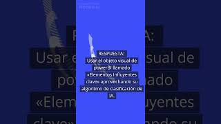 #shorts Como Usar la Inteligencia Artificial en Microsoft #powerbi para Descubrir Información oculta