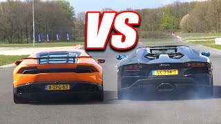 LAMBORGHINI AVENTADOR VS HURACAN SOUND!!