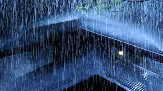 Heavy Rain On A Tin Roof For Sleeping - Sleep Instantly With Rain Sounds & Thunder At Night