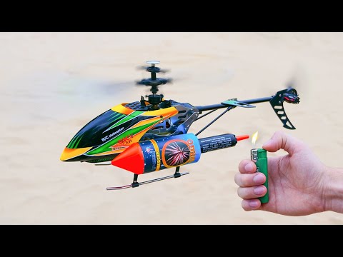 Experiment: RC Helicopter vs XXL Rocket !