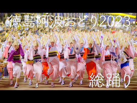 世界を魅了する総踊り！日本の夏の風物詩 本場徳島阿波おどり Awaodori in Tokushima Japan 4K HDR