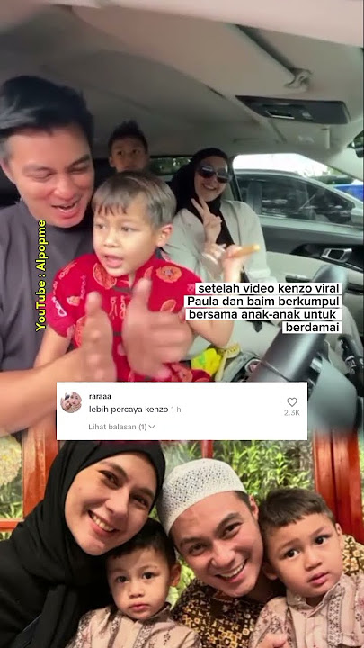 setelah video kenzo viral di media sosial, baim akhirnya satu frame dengan paula #paula #baimwong