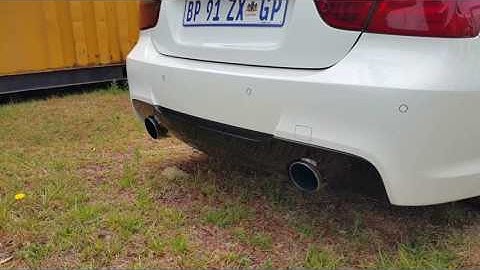 Bmw e90 330d catless 76 mm exhaust no silencers with 1 mid box