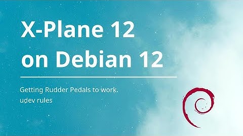 X-Plane 12 on Debian 12 Rudder Pedals