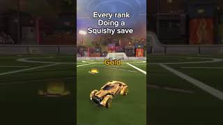 EveRY rANK dOiNG a SQuiSHY sAVe!!! #rocketleague #shorts
